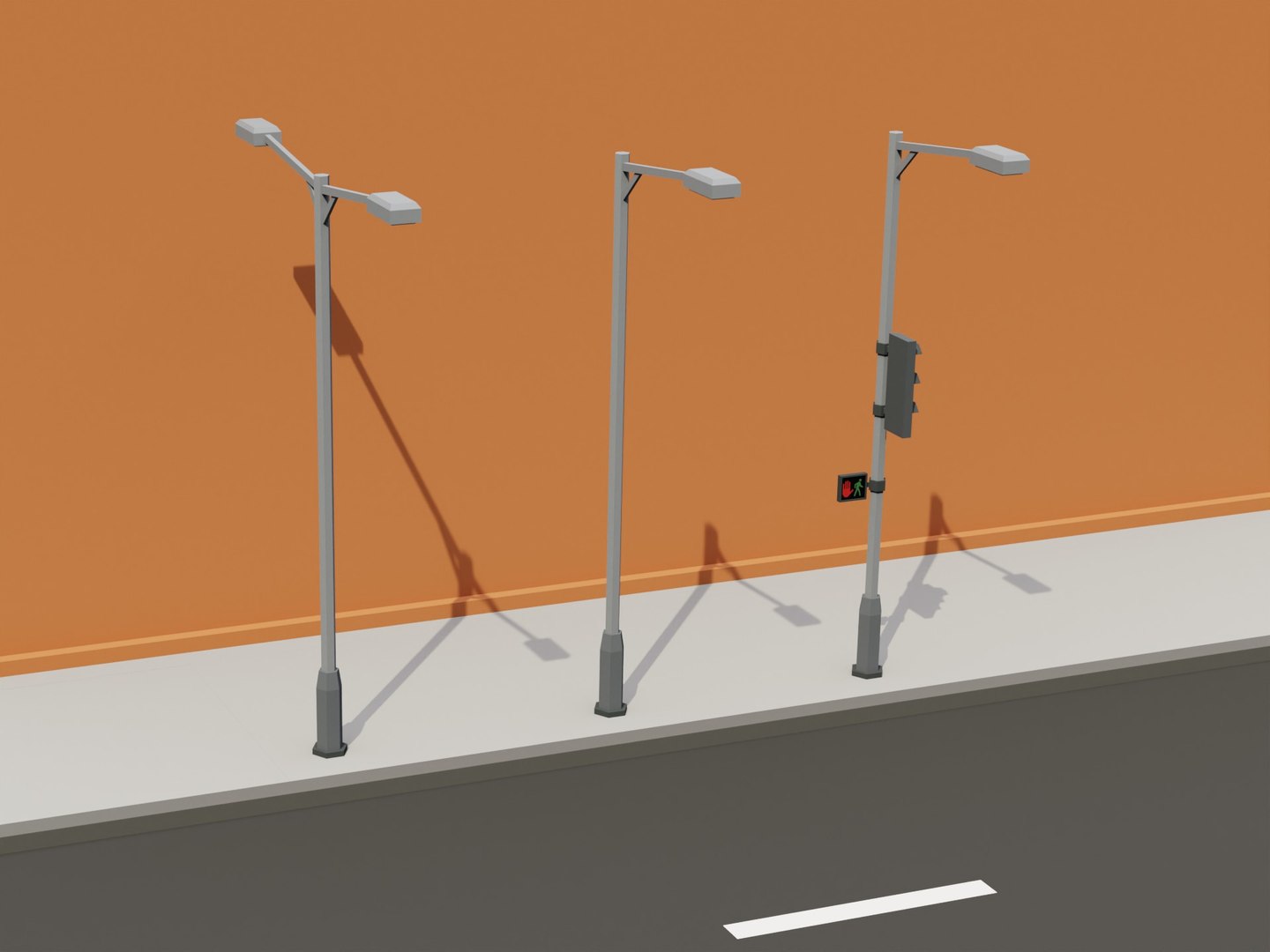 City Street Elements Assets Pack 3D Model - TurboSquid 1909354