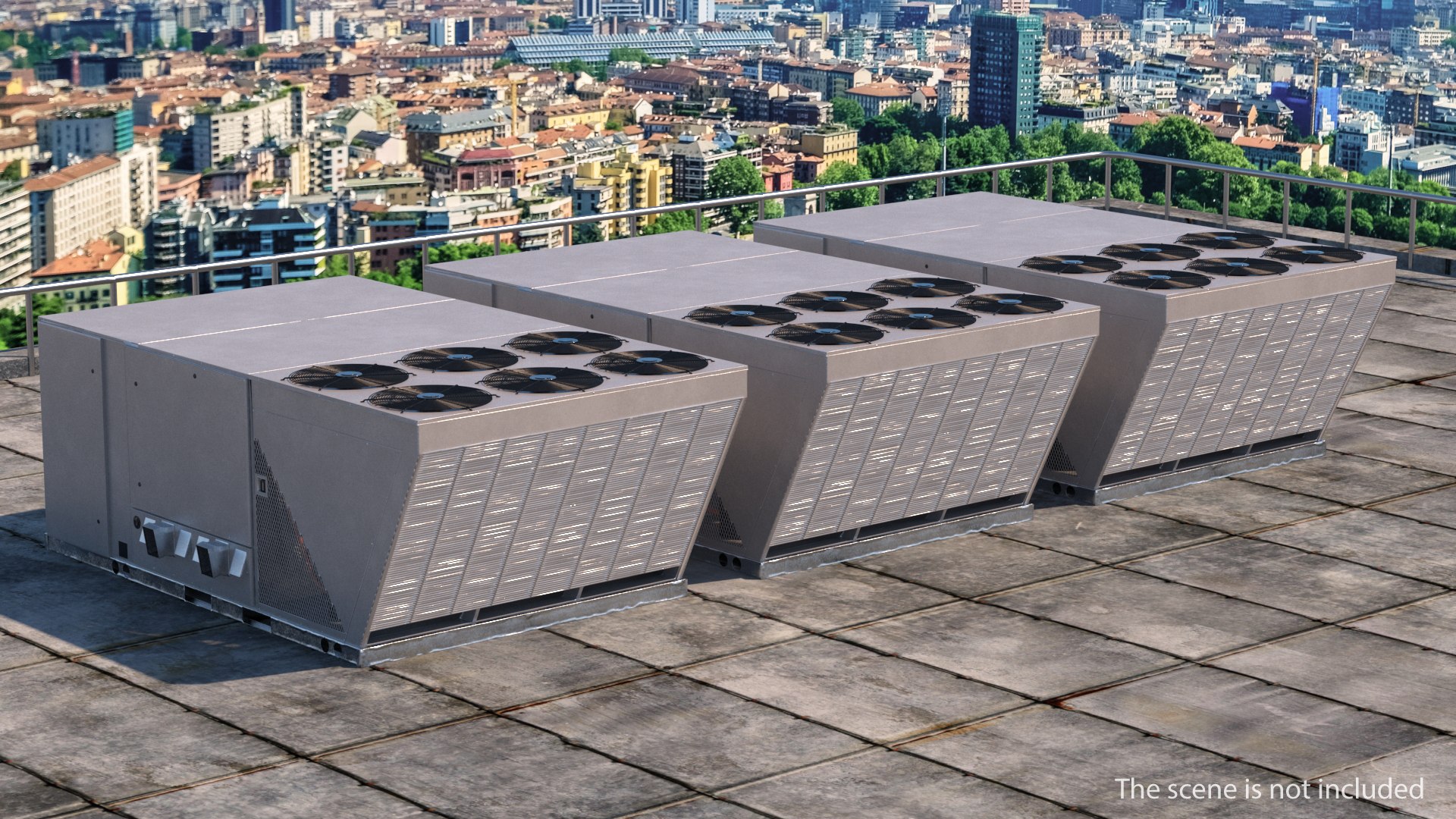 Industrial Rooftop Air Conditioning System New 3D model preview