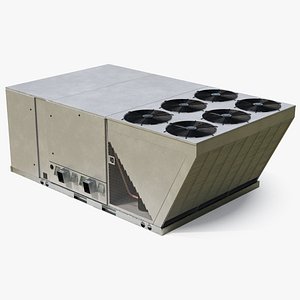 industrial rooftop air conditioning 3D model