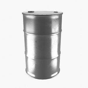 Oil Barrel White New Clean-Logo 3D model