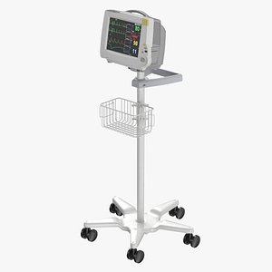 Patient Monitor On and Off 3D model