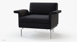 3d model teknion studio envitta lounge chair