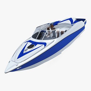 generic speed sea boat 3D model