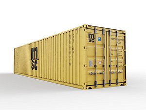 shipping container msc 40 3D model