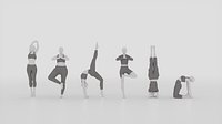 3D Female Mannequin Yoga Collection Sportswear