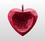 AQ 3D-Printable Valentine Kristall-Herz-TwoLetters Anhänger