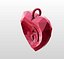 AQ 3D-Printable Valentine Kristall-Herz-TwoLetters Anhänger