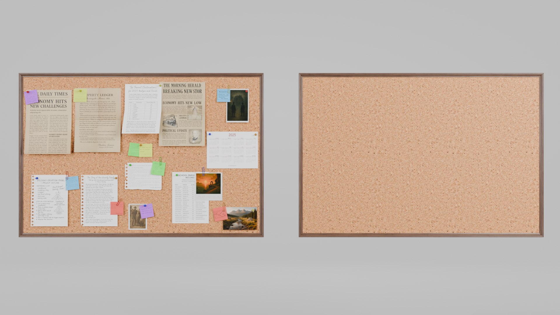 3D Complete Corkboard Collection - Customizable Full Pin Board Set model https://p.turbosquid.com/ts-thumb/m8/EakozK/HF/i4/png/1747591219/1920x1080/fit_q87/ea9a8553763071fa86f910c59d5b85f7abc509ce/i4.jpg
