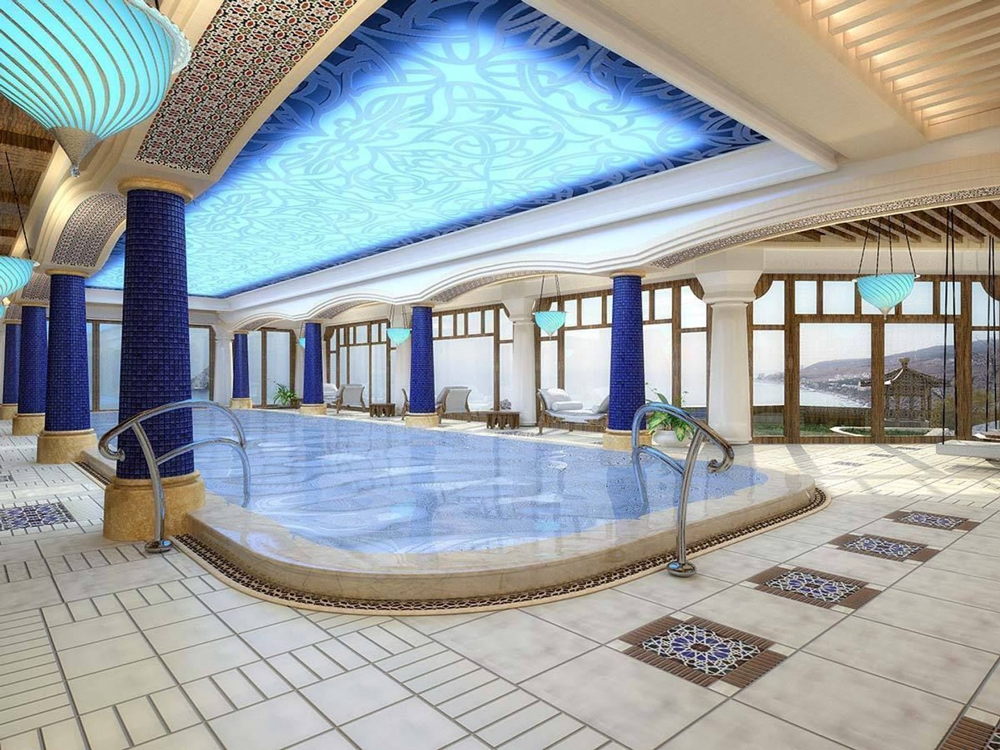 3D Swimming Pool Interior 02 - TurboSquid 1751292