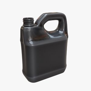 Black Plastic Oil Can Bottle F Style model