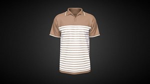 3D Mens Open Collar- Polos In Low Poly