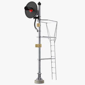 3D Railroad Signal Single model