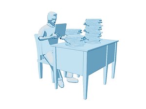 Generic Man at Desk