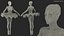 3D model ballerina rigged female