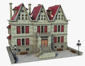 3D building medieval old