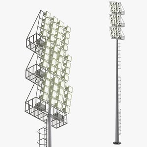 3D Stadium Light Glowing