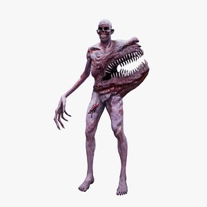 3D Horror Mutant Zombie Rigged 3D Creature Character model