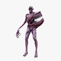 Horror Mutant Zombie Rigged 3D Creature Character