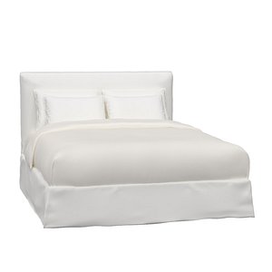 White Linen Queen Bed