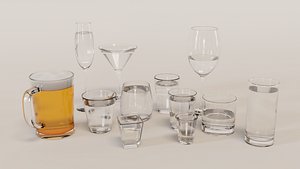 Glass set 3D model