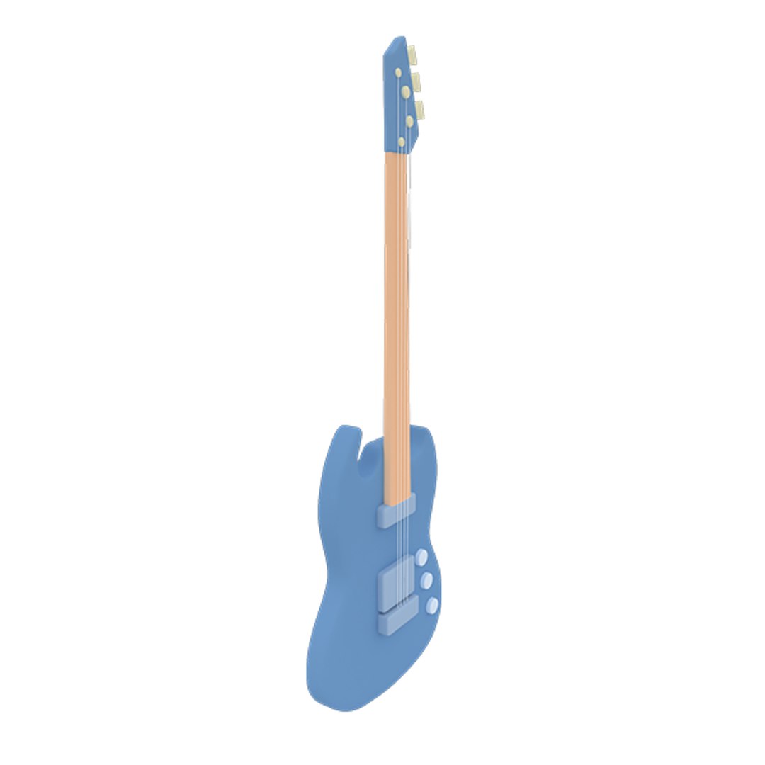 Electric Guitar 3d Obj