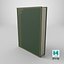 3D Green Book with Pattern