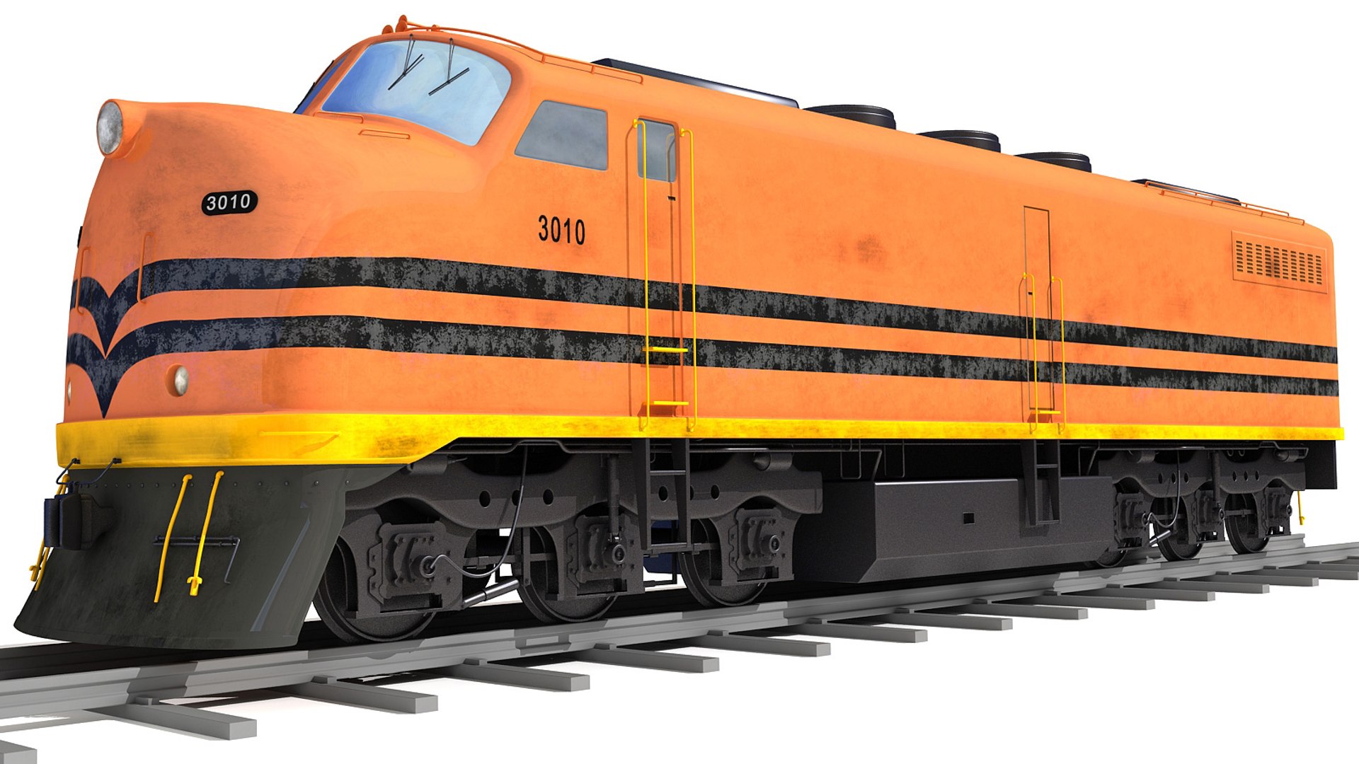 3d model train railway