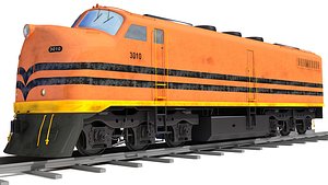 3d model train railway