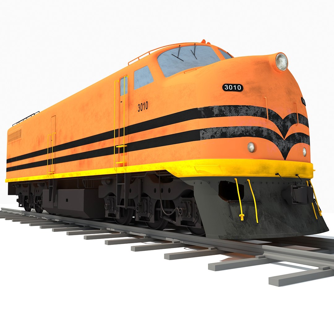 3d model train railway
