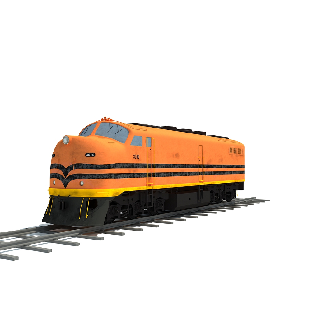 3d model train railway
