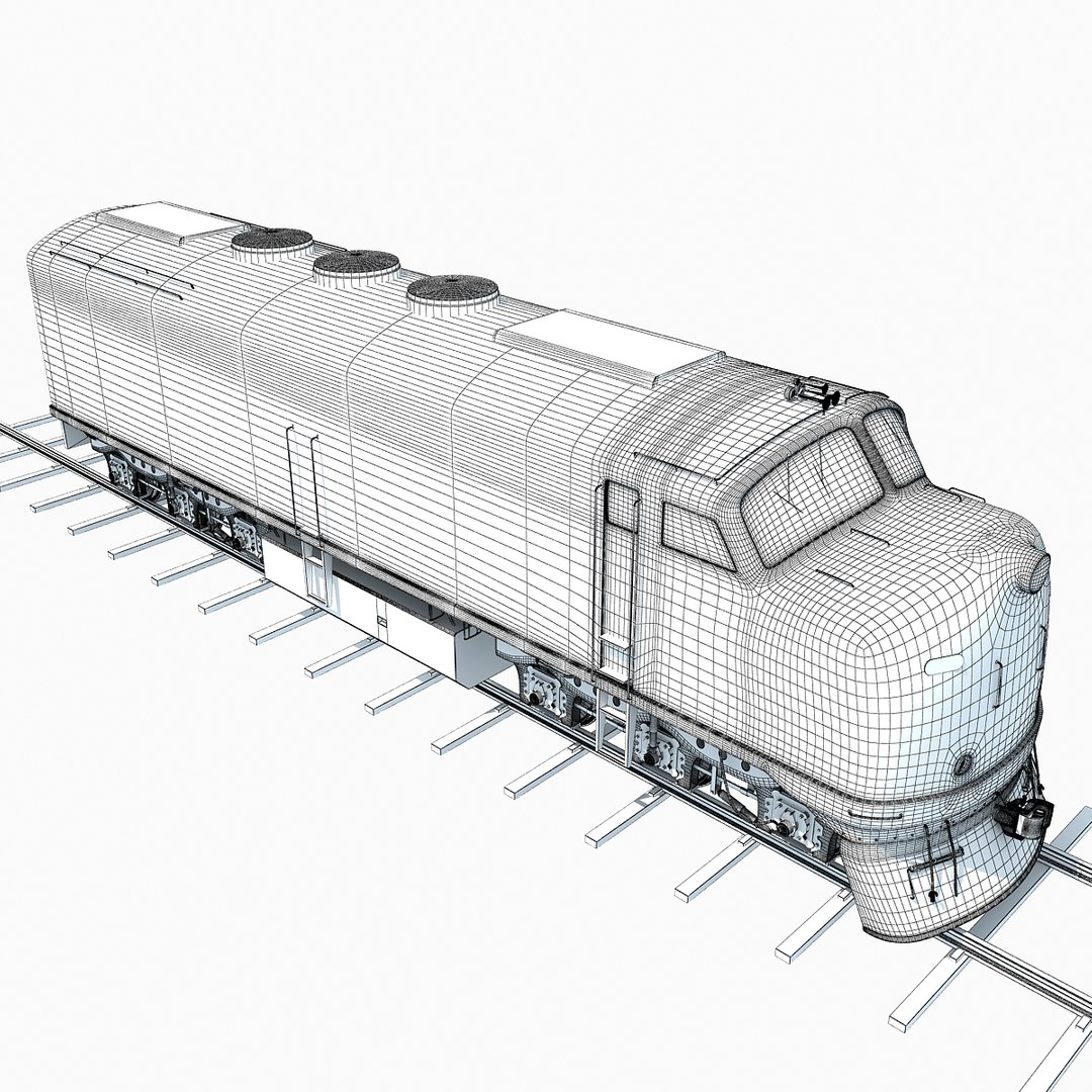 3d model train railway
