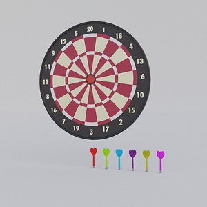 3D Bullseye board game model