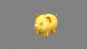 cartoon piggy bank - money storage