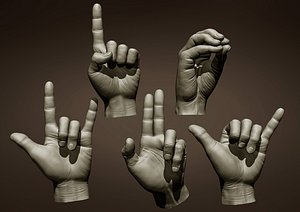 Male hand poses