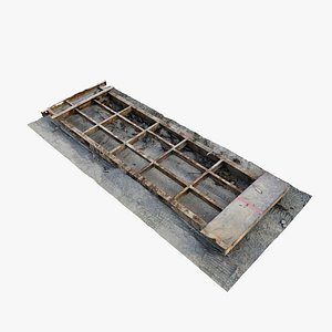 3D model Gravel Metal Structure 01