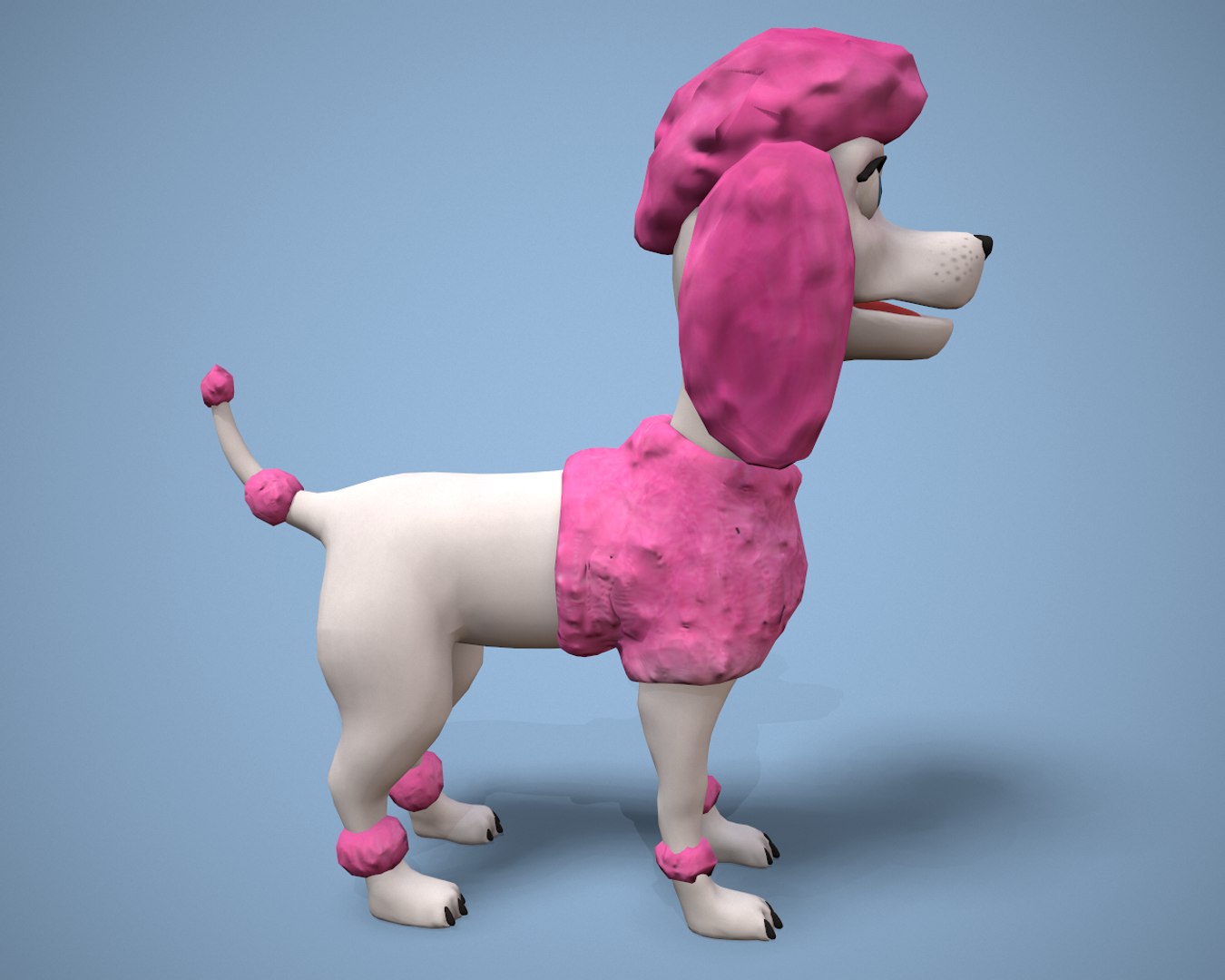 3D cartoon poodle https://p.turbosquid.com/ts-thumb/m8/zE5Chv/Nb/13/png/1636469323/1920x1080/fit_q87/4f9169d7bc947c56a6661830536d818852b83e8d/13.jpg