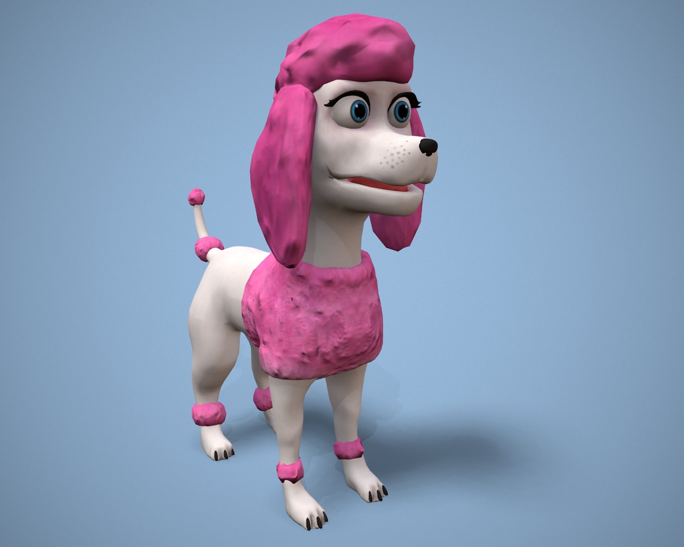 3D cartoon poodle https://p.turbosquid.com/ts-thumb/m8/zE5Chv/yN/12/png/1636469313/1920x1080/fit_q87/4edffd6992db10b5cb35bc39ed8829c39631de31/12.jpg