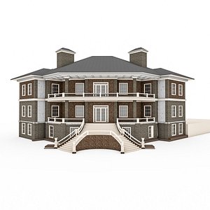 3d house brick model