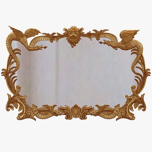Palm Leaf Carving Giltwood Mirror  Late 18th  Early 19th Century model