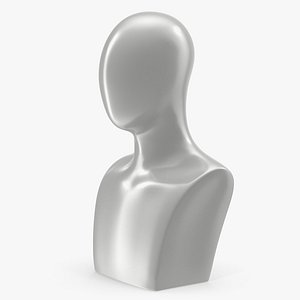 white egghead male display 3D