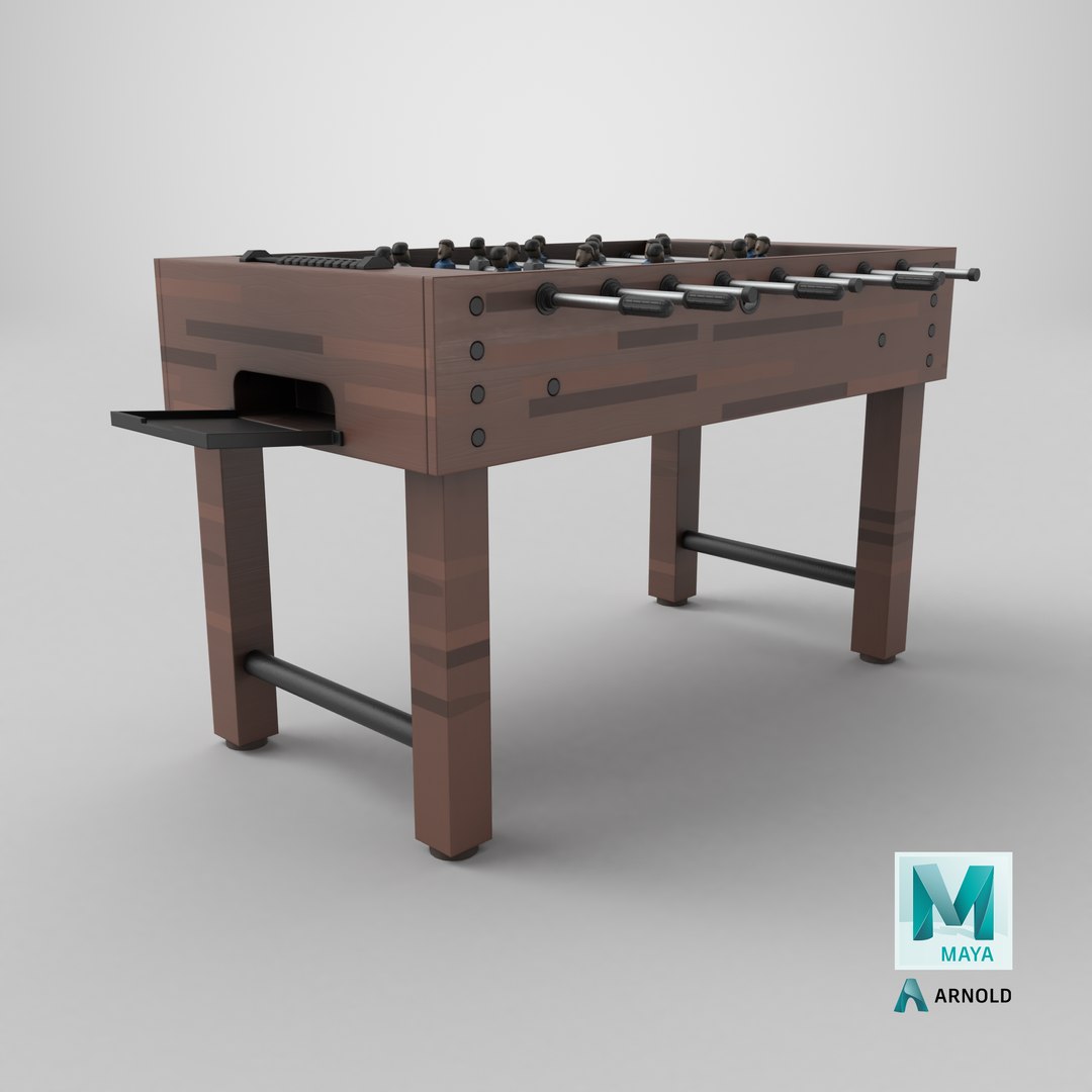 Foosball Table 3D model https://p.turbosquid.com/ts-thumb/m9/2lb3hH/2g/stemcell_maya_arnold_render/png/1729696912/1920x1080/fit_q87/c4db735cd7f555f937309241e4ea3d4f86ab00af/stemcell_maya_arnold_render.jpg
