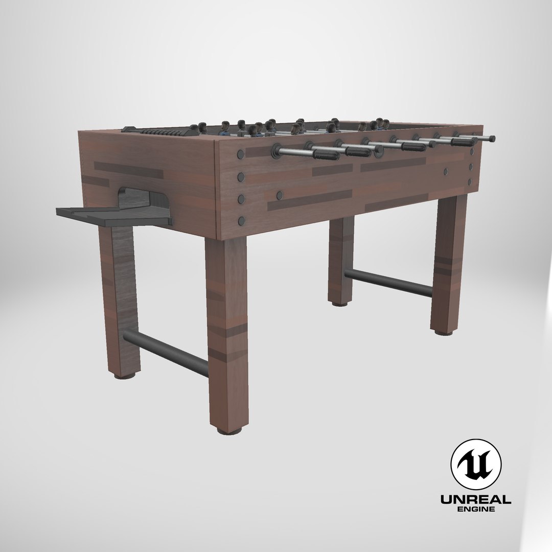 Foosball Table 3D model https://p.turbosquid.com/ts-thumb/m9/2lb3hH/J5/stemcell_unreal_render/png/1729696925/1920x1080/fit_q87/914cc96090c8fc6e9033912d69f8513f65acd3d1/stemcell_unreal_render.jpg