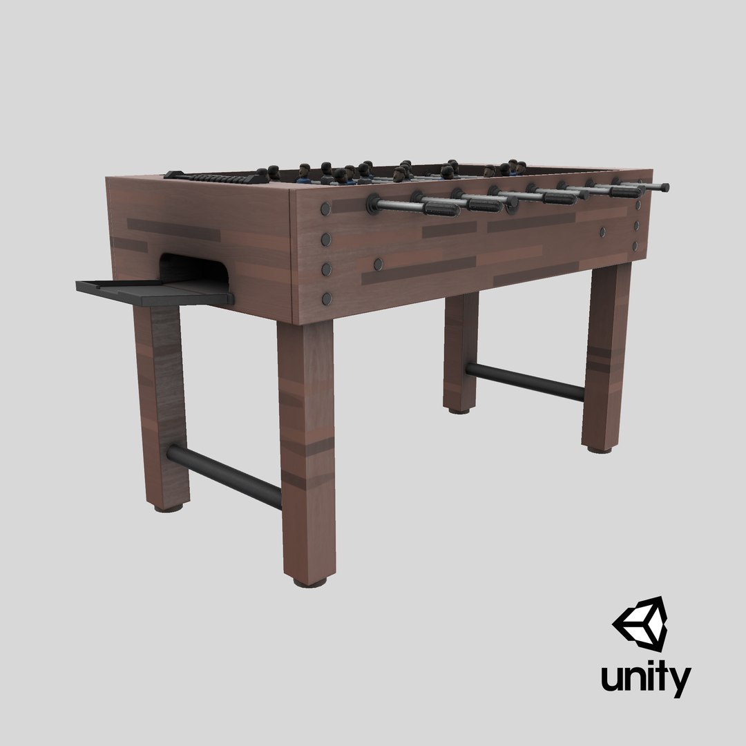 Foosball Table 3D model https://p.turbosquid.com/ts-thumb/m9/2lb3hH/Mv/stemcell_unity_render/png/1729696928/1920x1080/fit_q87/b14ff982b7299387d53b2fe6e245ced577870eda/stemcell_unity_render.jpg