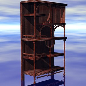3D fantasy wizards hutch model
