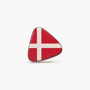3D Denmark Flag Icon