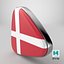3D Denmark Flag Icon