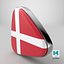 3D Denmark Flag Icon