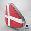 3D Denmark Flag Icon