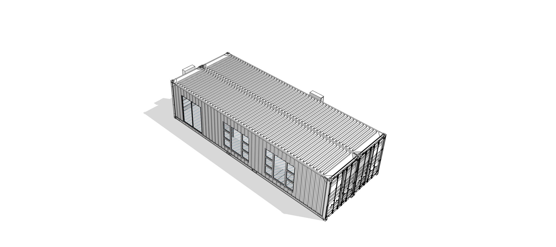 3D Container Office 40foot - TurboSquid 2358684