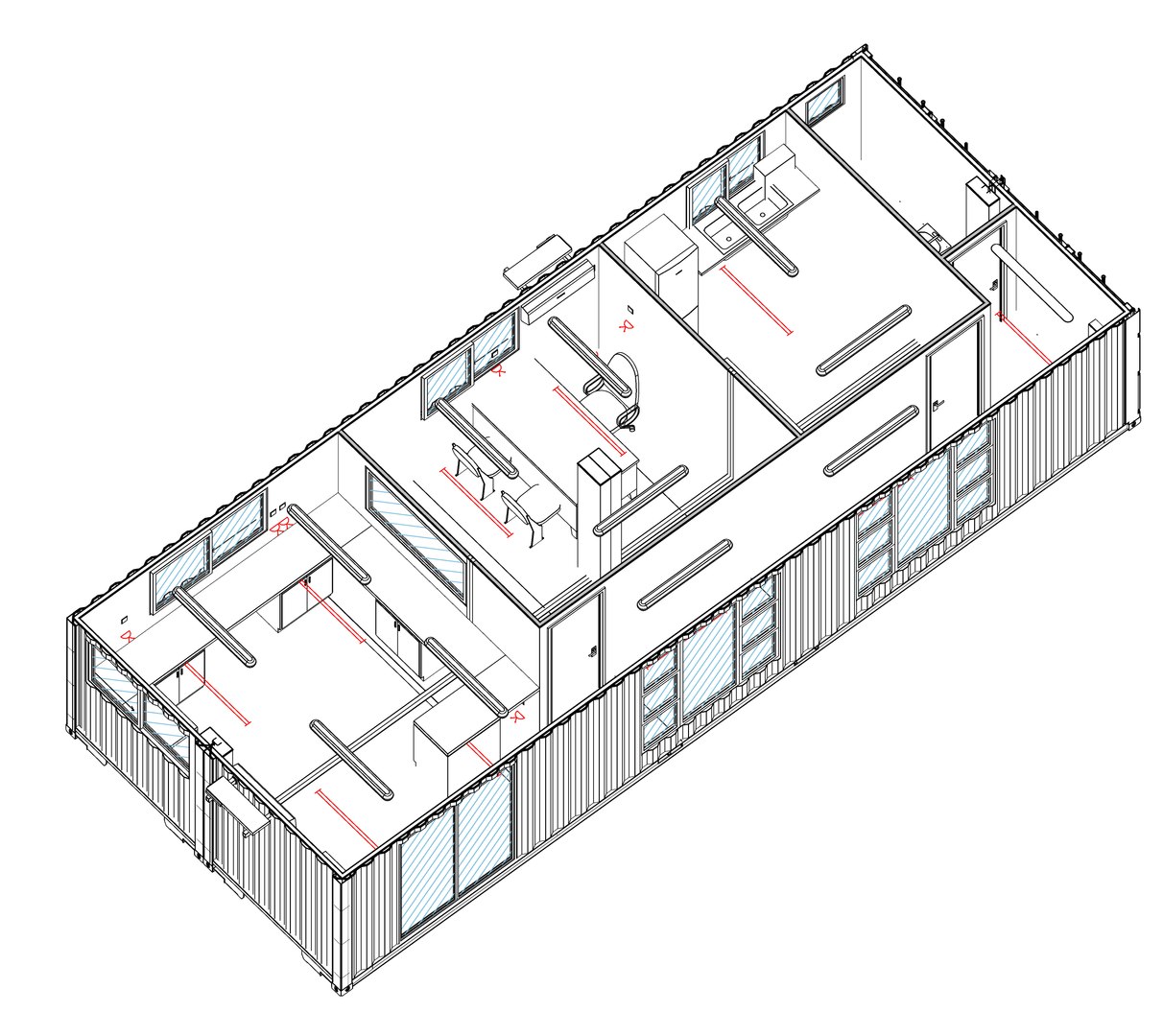 3D Container Office 40foot - TurboSquid 2358684